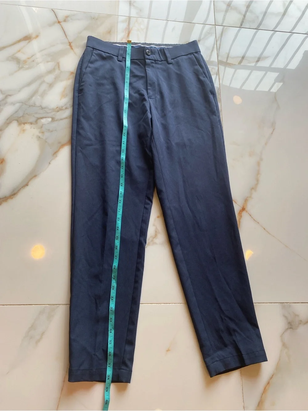 Men's Navy Chinos - Tailored Slim Fit